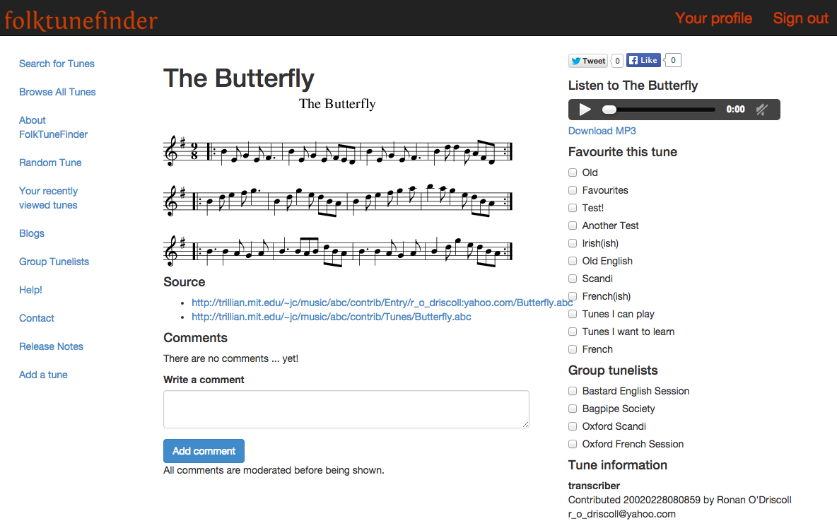 FolkTuneFinder version 6